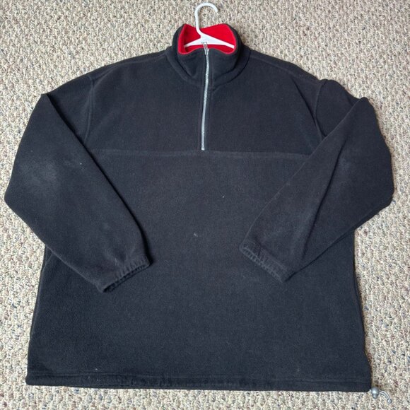 Starting Point XL Black Fleece Pullover Half-Zip Jacket - Picture 1 of 9